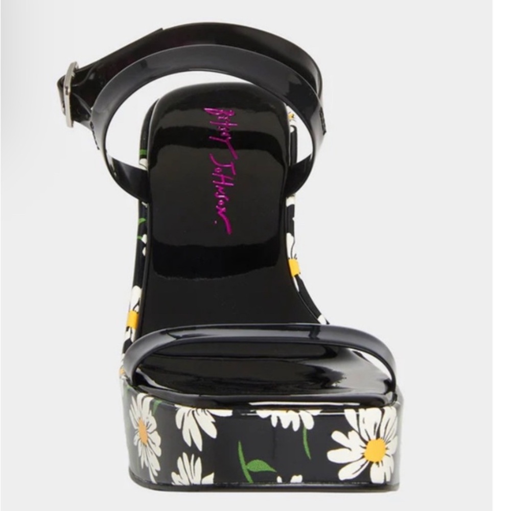 EUC [Betsey Johnson] Landry Daisy Floral Platform Wedge Sandals Women’s Sz 6.5 - Picture 3 of 14